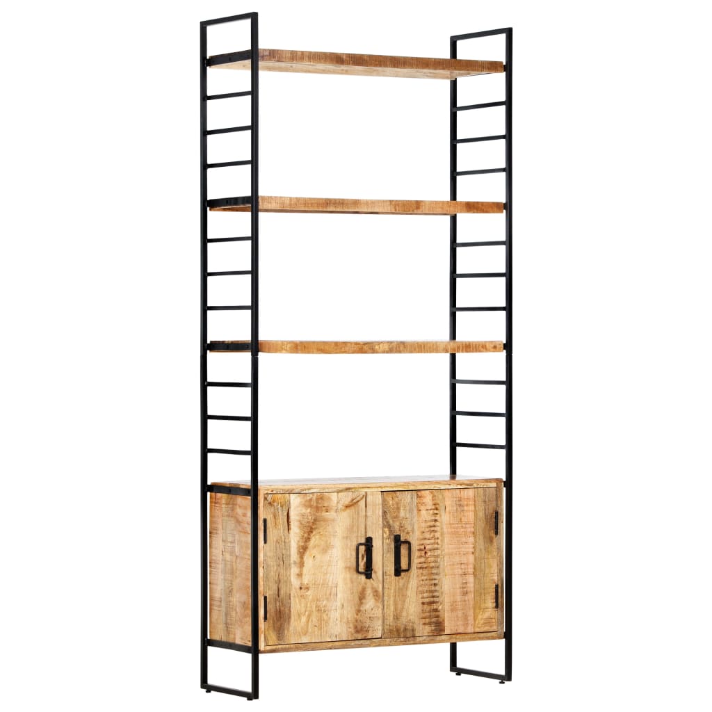 vidaXL 4-Tier Bookcase 80x30x180 cm Rough Mango Wood - Brown