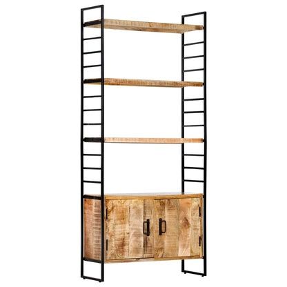 vidaXL 4-Tier Bookcase 80x30x180 cm Rough Mango Wood - Brown