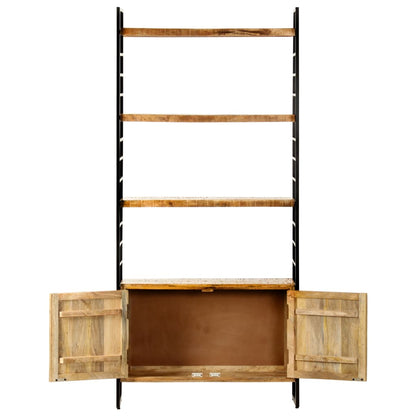 vidaXL 4-Tier Bookcase 80x30x180 cm Rough Mango Wood - Brown