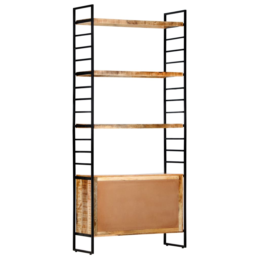 vidaXL 4-Tier Bookcase 80x30x180 cm Rough Mango Wood - Brown