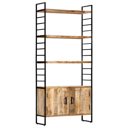 vidaXL 4-Tier Bookcase 80x30x180 cm Rough Mango Wood - Brown