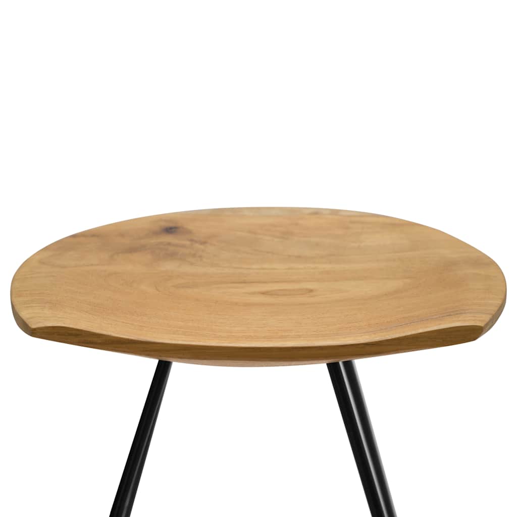 vidaXL Bar Stools 2 pcs Solid Teak Wood - Brown - 40 x 40 x 79 cm