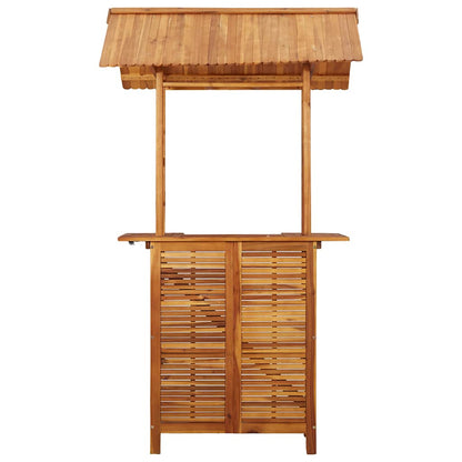 vidaXL Outdoor Bar Table with Rooftop 113x106x217 cm Solid Acacia Wood - Brown