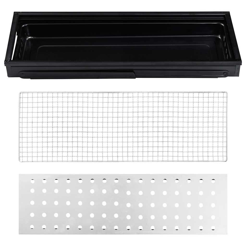 vidaXL Portable Camping BBQ Grill 60x22.5x33 cm - Black