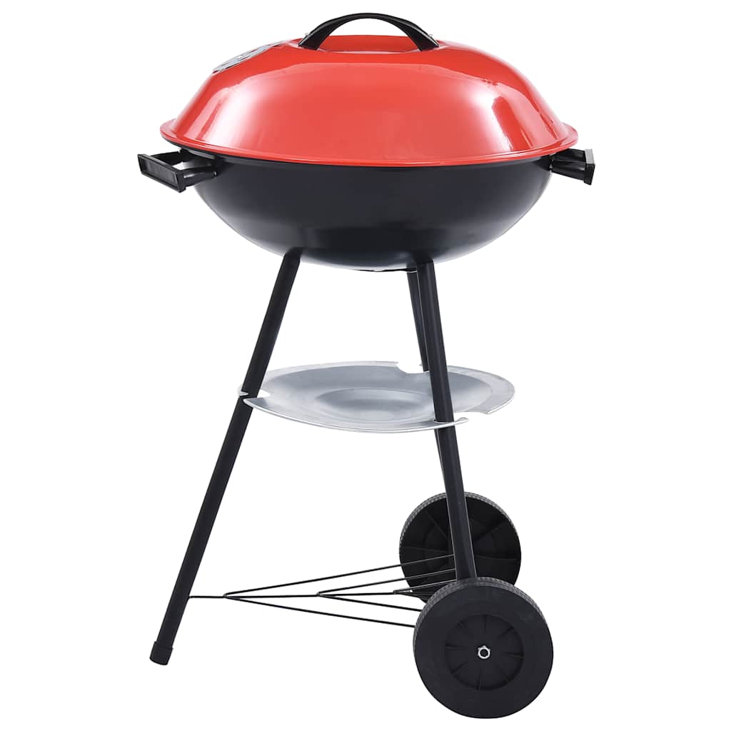 vidaXL Portable XXL Charcoal Kettle BBQ Grill with Wheels 44 cm - Multicolour