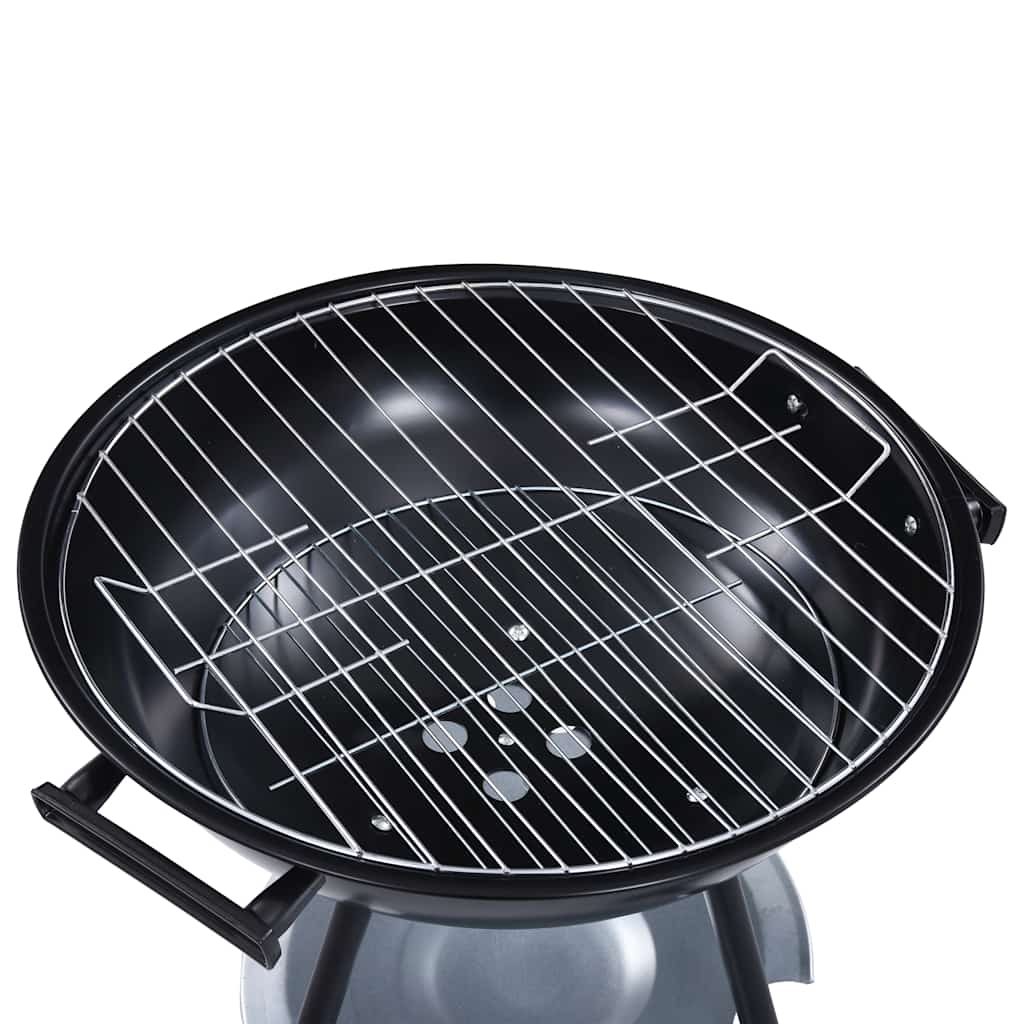 vidaXL Portable XXL Charcoal Kettle BBQ Grill with Wheels 44 cm - Multicolour