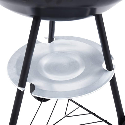 vidaXL Portable XXL Charcoal Kettle BBQ Grill with Wheels 44 cm - Multicolour