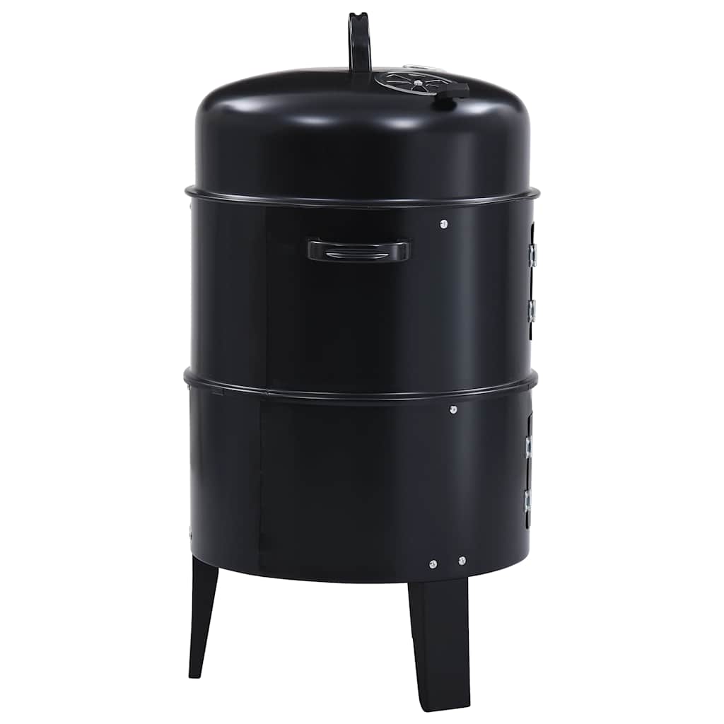vidaXL 3-in-1 Charcoal Smoker BBQ Grill 40x80 cm - Black