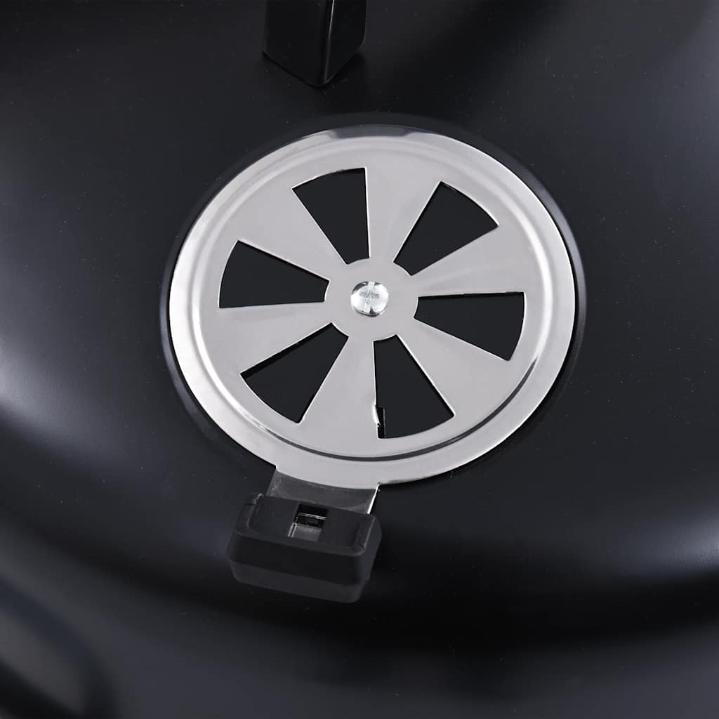 vidaXL 3-in-1 Charcoal Smoker BBQ Grill 40x80 cm - Black