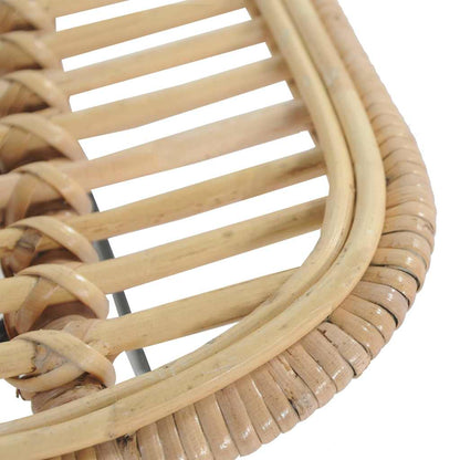 vidaXL Bar Chairs 2 pcs Natural Rattan - Brown - 46 x 48 x 79 cm