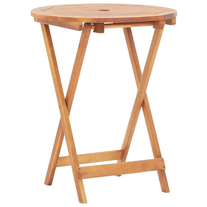 vidaXL Folding Garden Table 60x75 cm Solid Acacia Wood - Brown