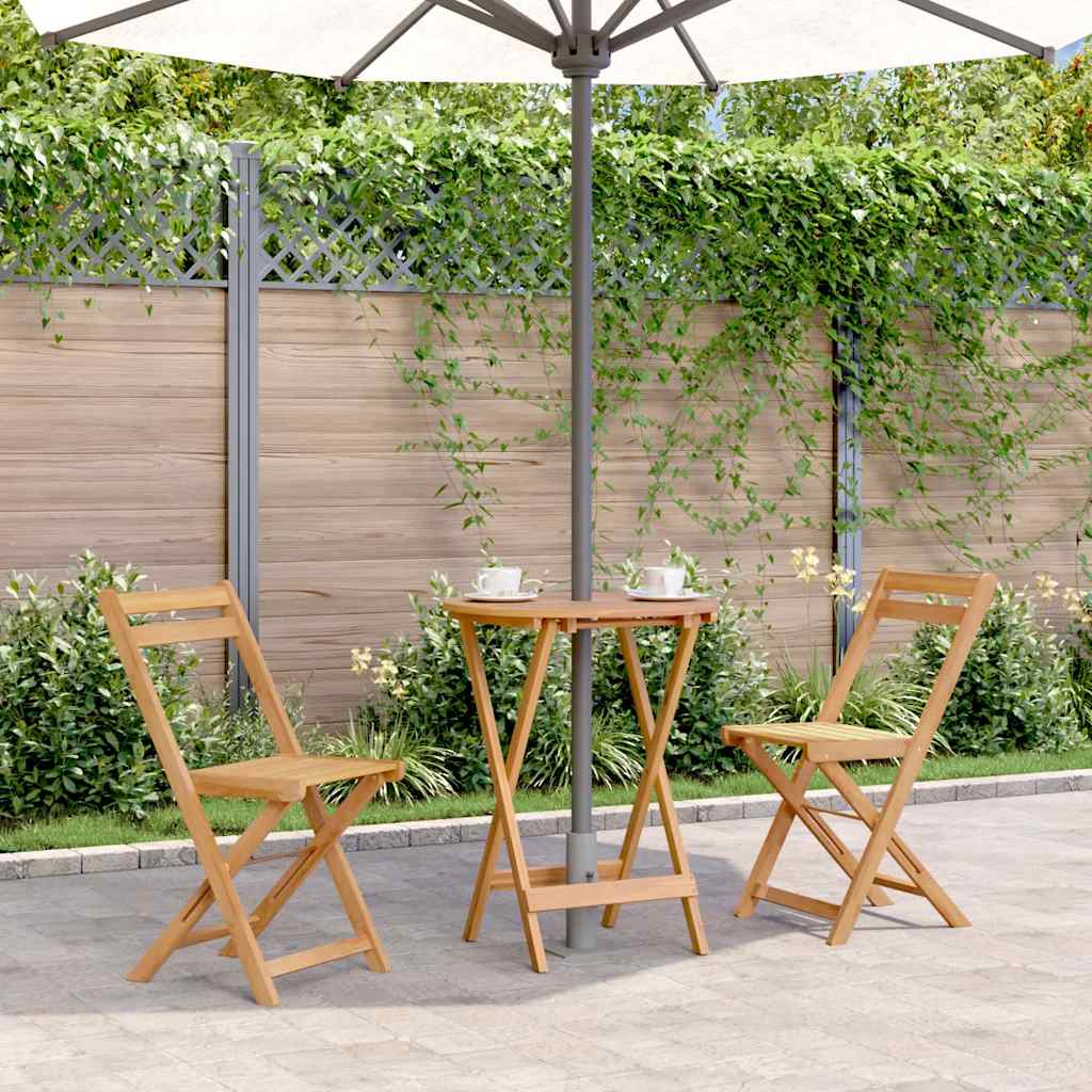 vidaXL Folding Garden Table 60x75 cm Solid Acacia Wood - Brown
