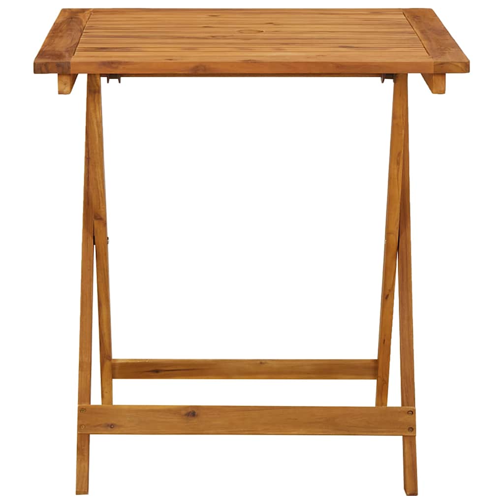vidaXL Folding Garden Table 70x70x75 cm Solid Acacia Wood - Brown