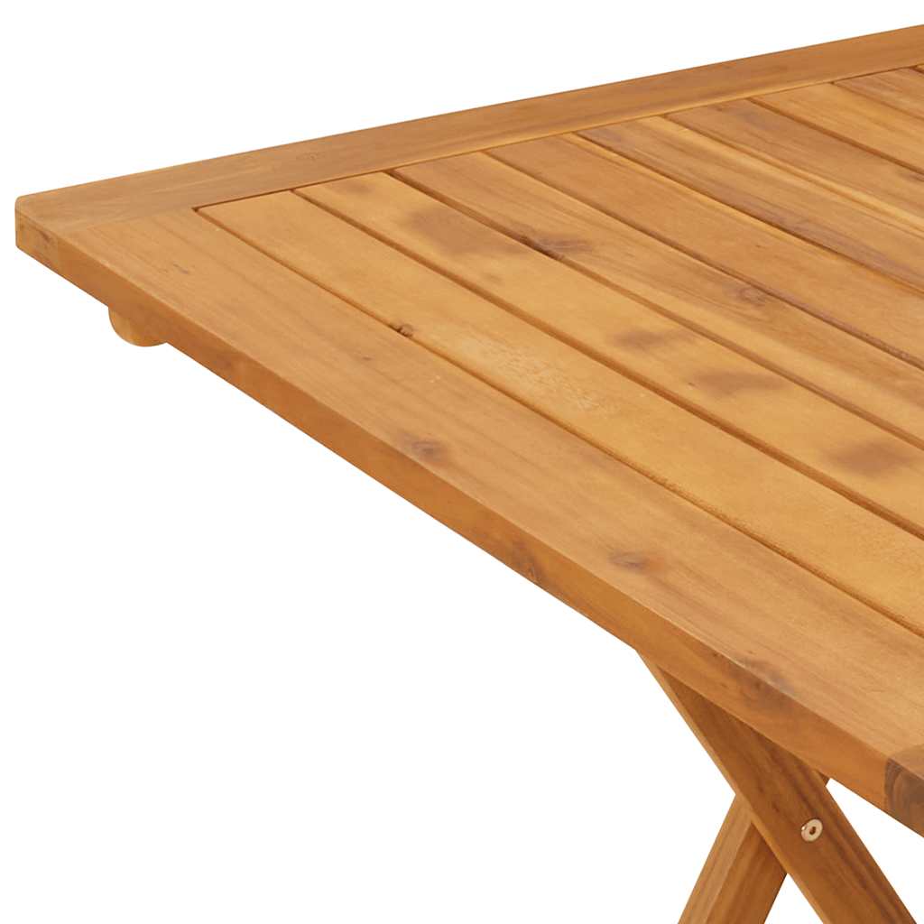 vidaXL Folding Garden Table 70x70x75 cm Solid Acacia Wood - Brown