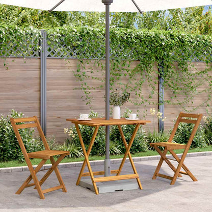 vidaXL Folding Garden Table 70x70x75 cm Solid Acacia Wood - Brown