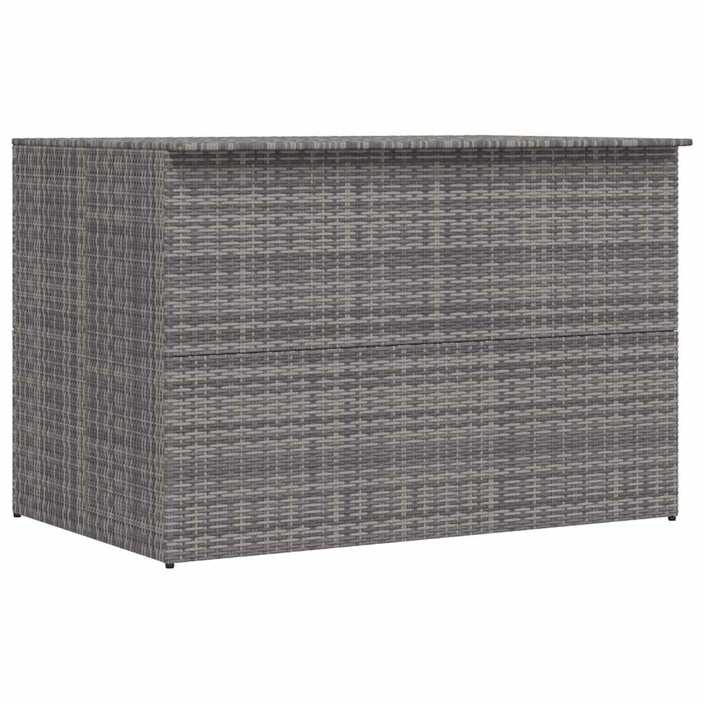 vidaXL Garden Storage Box Grey 150x100x100 cm Poly Rattan