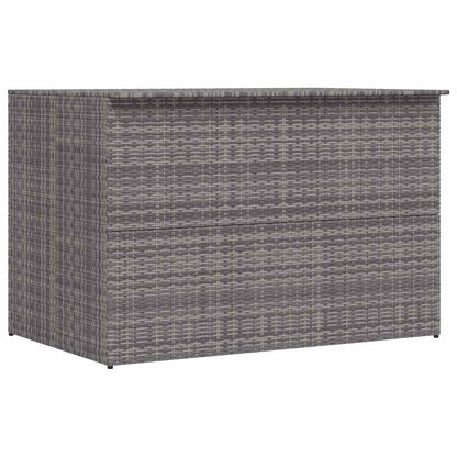 vidaXL Garden Storage Box Grey 150x100x100 cm Poly Rattan
