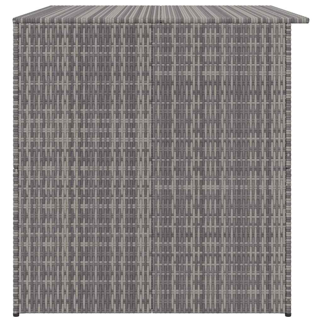 vidaXL Garden Storage Box Grey 150x100x100 cm Poly Rattan