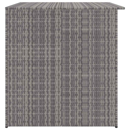vidaXL Garden Storage Box Grey 150x100x100 cm Poly Rattan