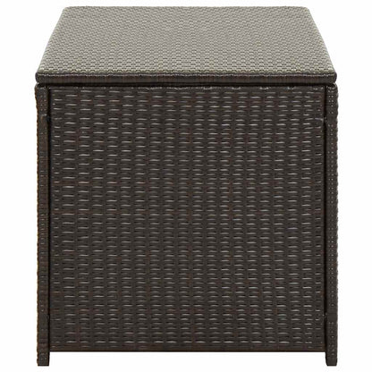 vidaXL Outdoor Storage Box | Brown | Polyethylene rattan, Powder-coated steel - 100 x 50 x 50 cm