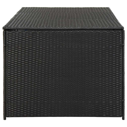 vidaXL Storage Chest | Black | Polyethylene Rattan | Large | Garden Storage Box - 180 x 90 x 70 cm
