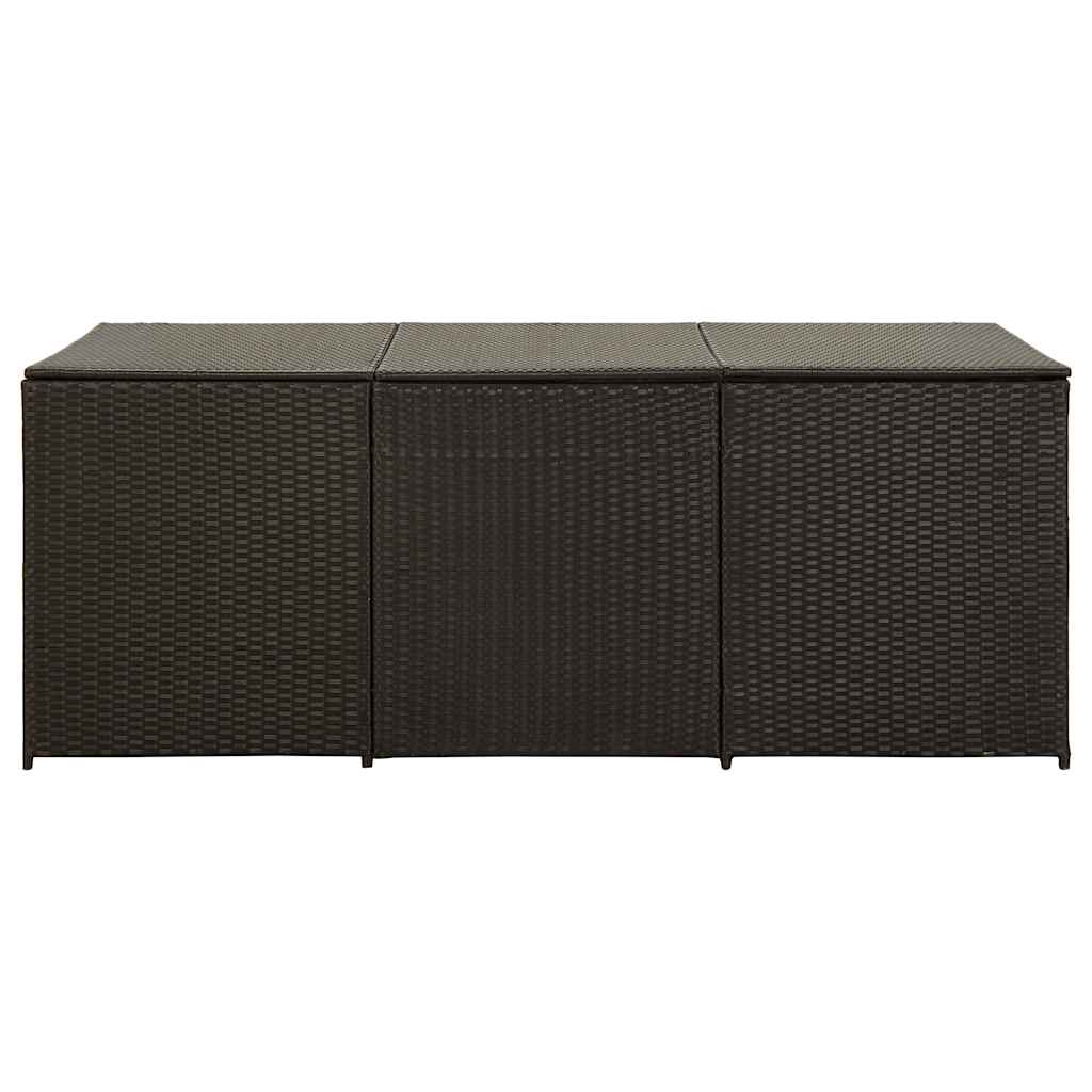 vidaXL Storage Chest | Brown | Poly Rattan | Large | Garden Storage Box - 180 x 90 x 70 cm