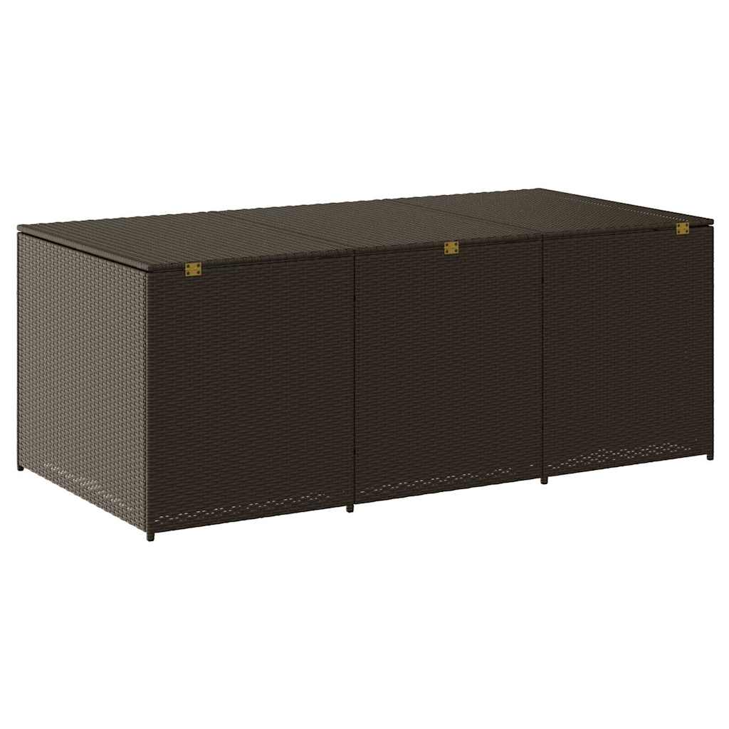 vidaXL Storage Chest | Brown | Poly Rattan | Large | Garden Storage Box - 180 x 90 x 70 cm