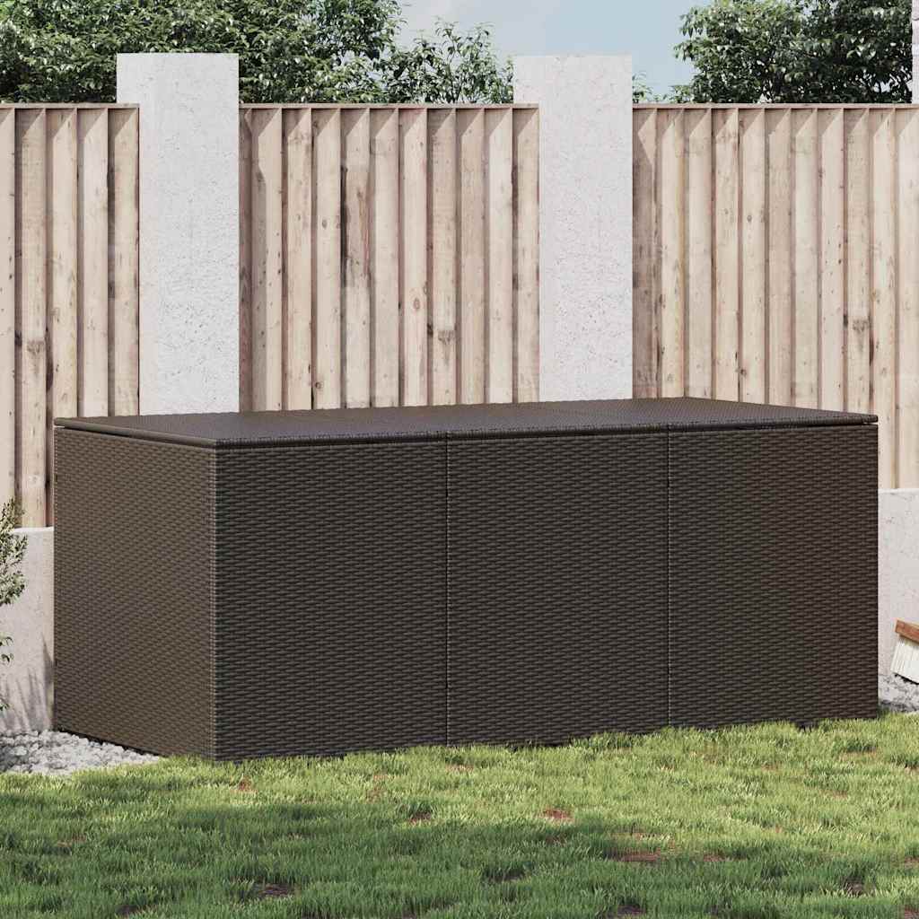 vidaXL Storage Chest | Brown | Poly Rattan | Large | Garden Storage Box - 180 x 90 x 70 cm