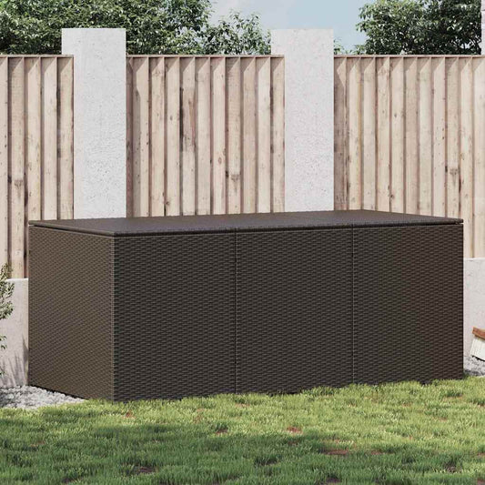 vidaXL Storage Chest | Brown | Poly Rattan | Large | Garden Storage Box - 180 x 90 x 70 cm