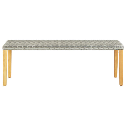 vidaXL Garden Bench 80 cm Poly Rattan Grey