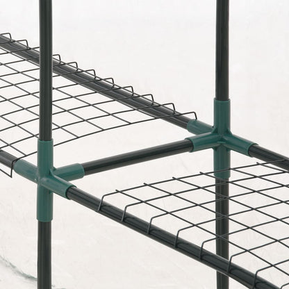 vidaXL Greenhouse with 8 Shelves 143x143x195 cm - Transparent