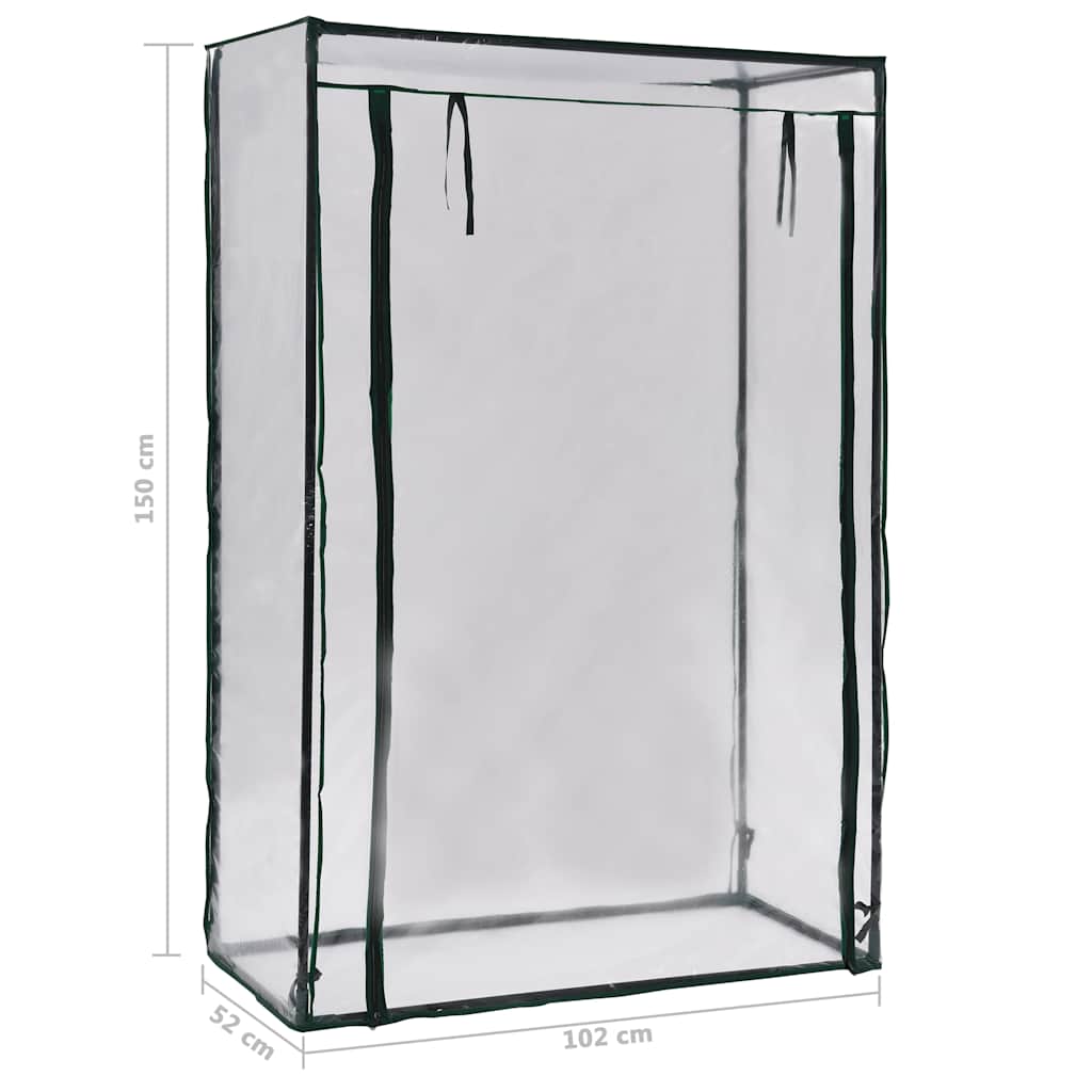 vidaXL Tomato Greenhouse 102x52x150 cm - Transparent - 102 x 50 x 150 cm