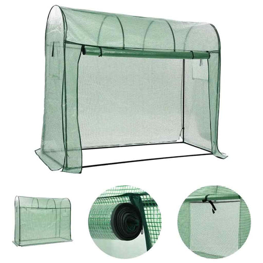 vidaXL Greenhouse with Zippered Door 200x80x170 cm - Green