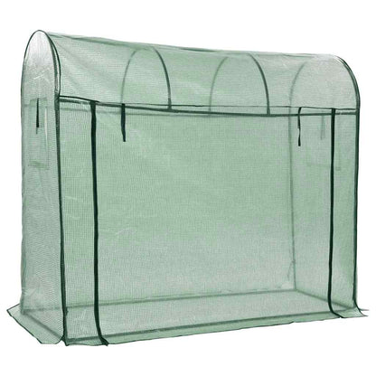 vidaXL Greenhouse with Zippered Door 200x80x170 cm - Green