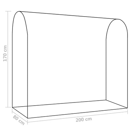 vidaXL Greenhouse with Zippered Door 200x80x170 cm - Green