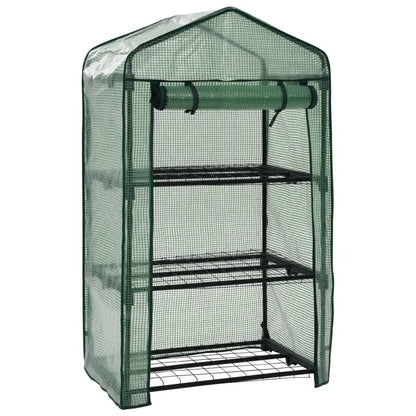 vidaXL 3-Tier Mini Greenhouse 69x49x125 cm - Green