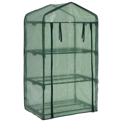 vidaXL 3-Tier Mini Greenhouse 69x49x125 cm - Green