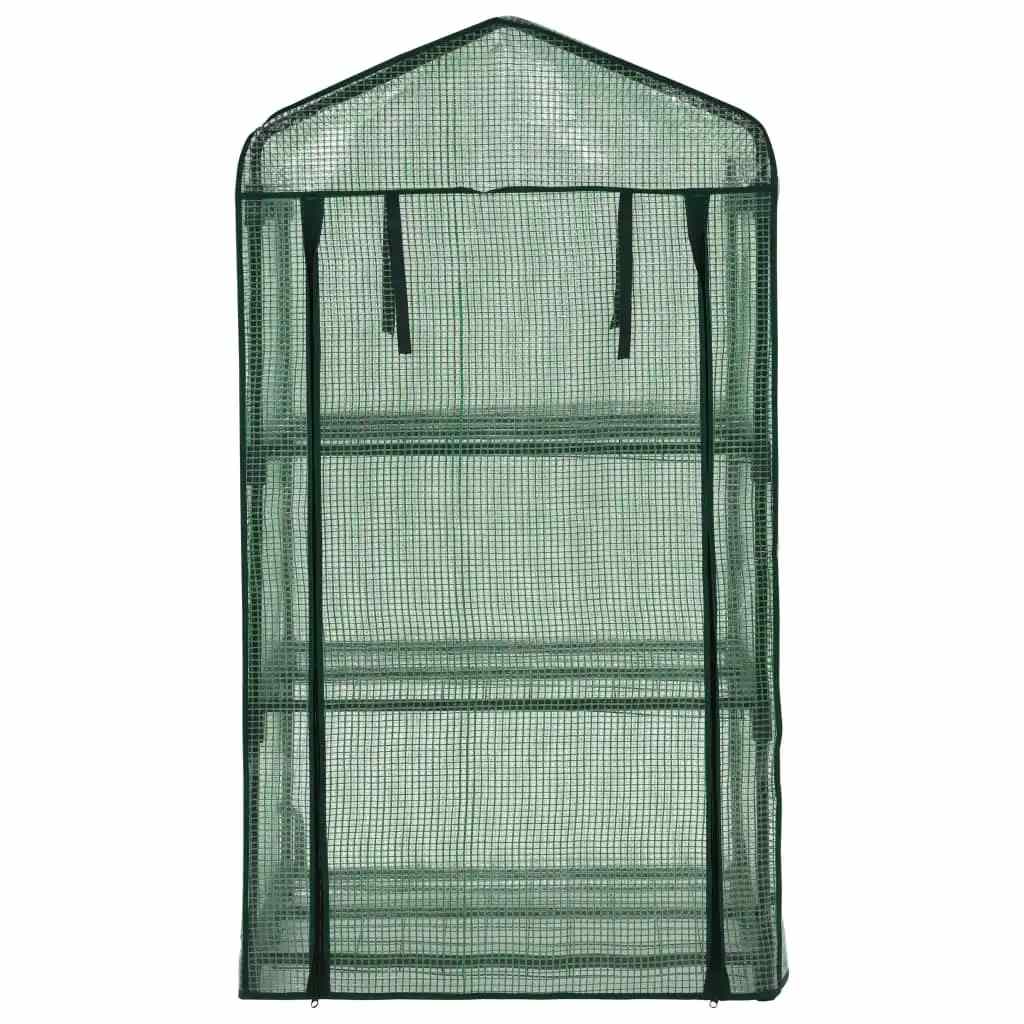 vidaXL 3-Tier Mini Greenhouse 69x49x125 cm - Green