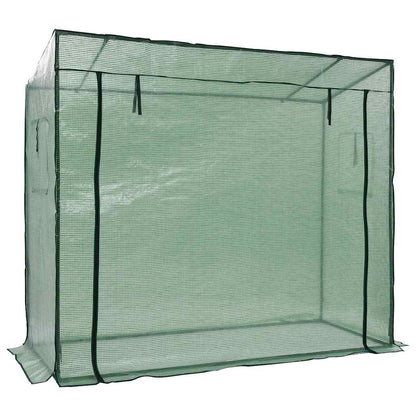 vidaXL Greenhouse | Green | Powder-coated steel | 200 x 80 x 173 cm