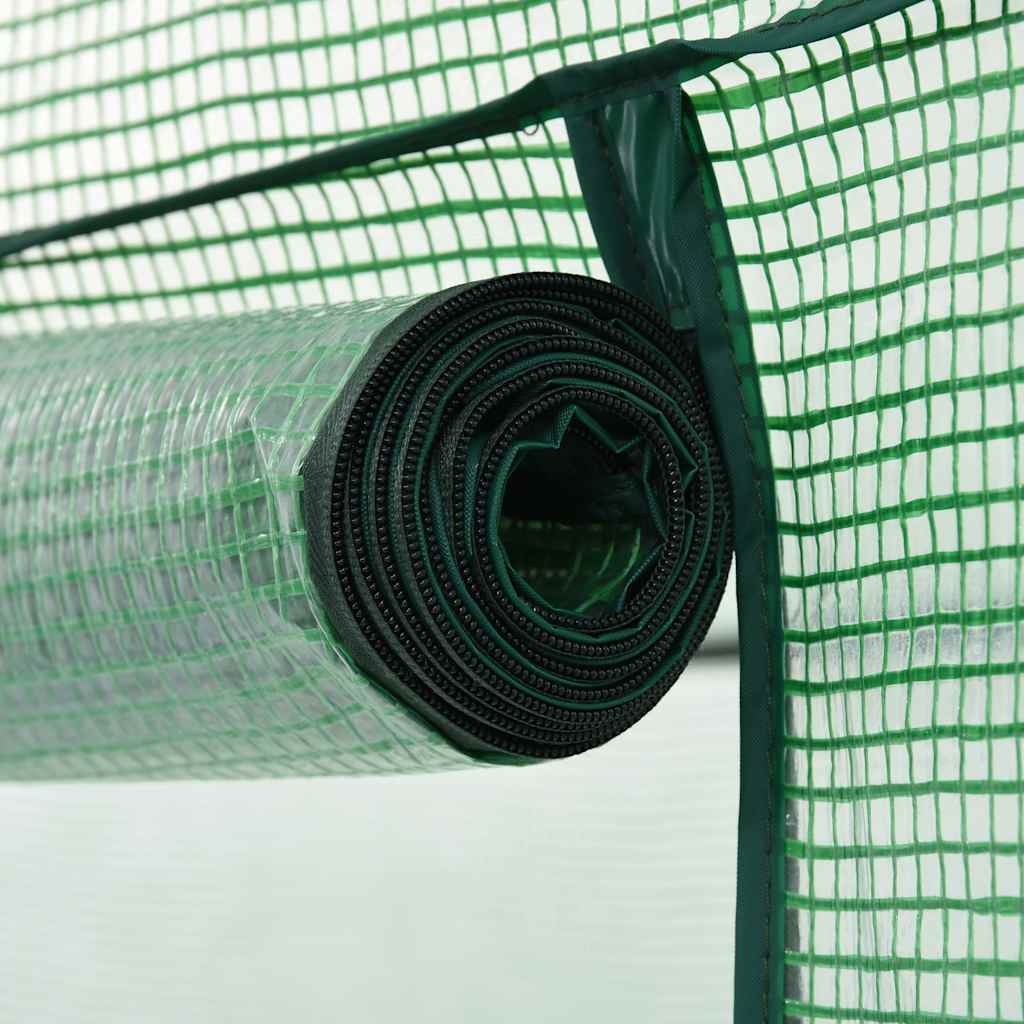 vidaXL Greenhouse | Green | Powder-coated steel | 200 x 80 x 173 cm