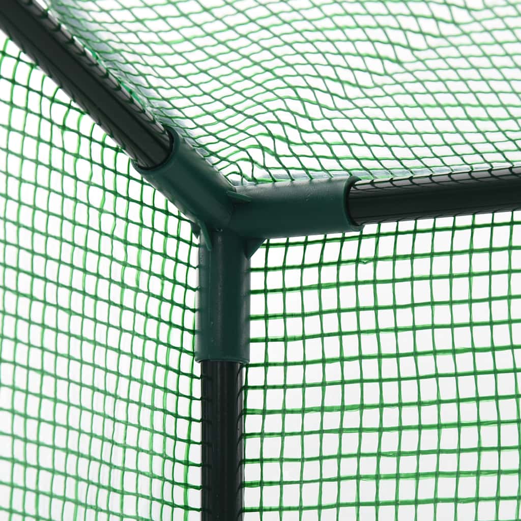vidaXL Greenhouse | Green | Powder-coated steel | 200 x 80 x 173 cm