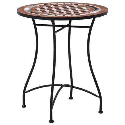 vidaXL Mosaic Bistro Table Brown 60cm Ceramic - 60 cm