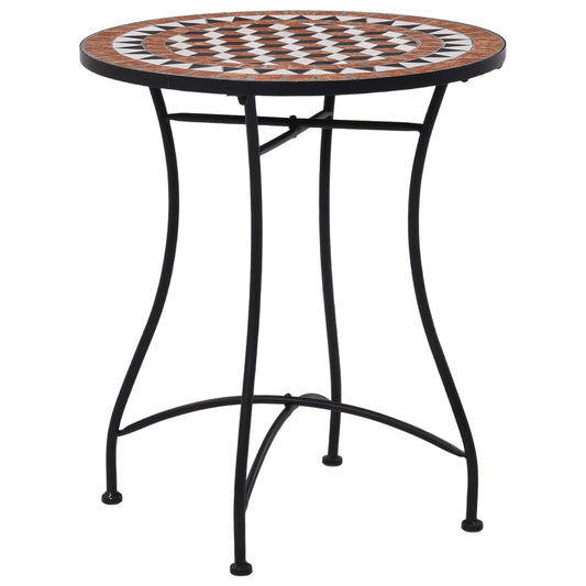 vidaXL Mosaic Bistro Table Brown 60cm Ceramic - 60 cm