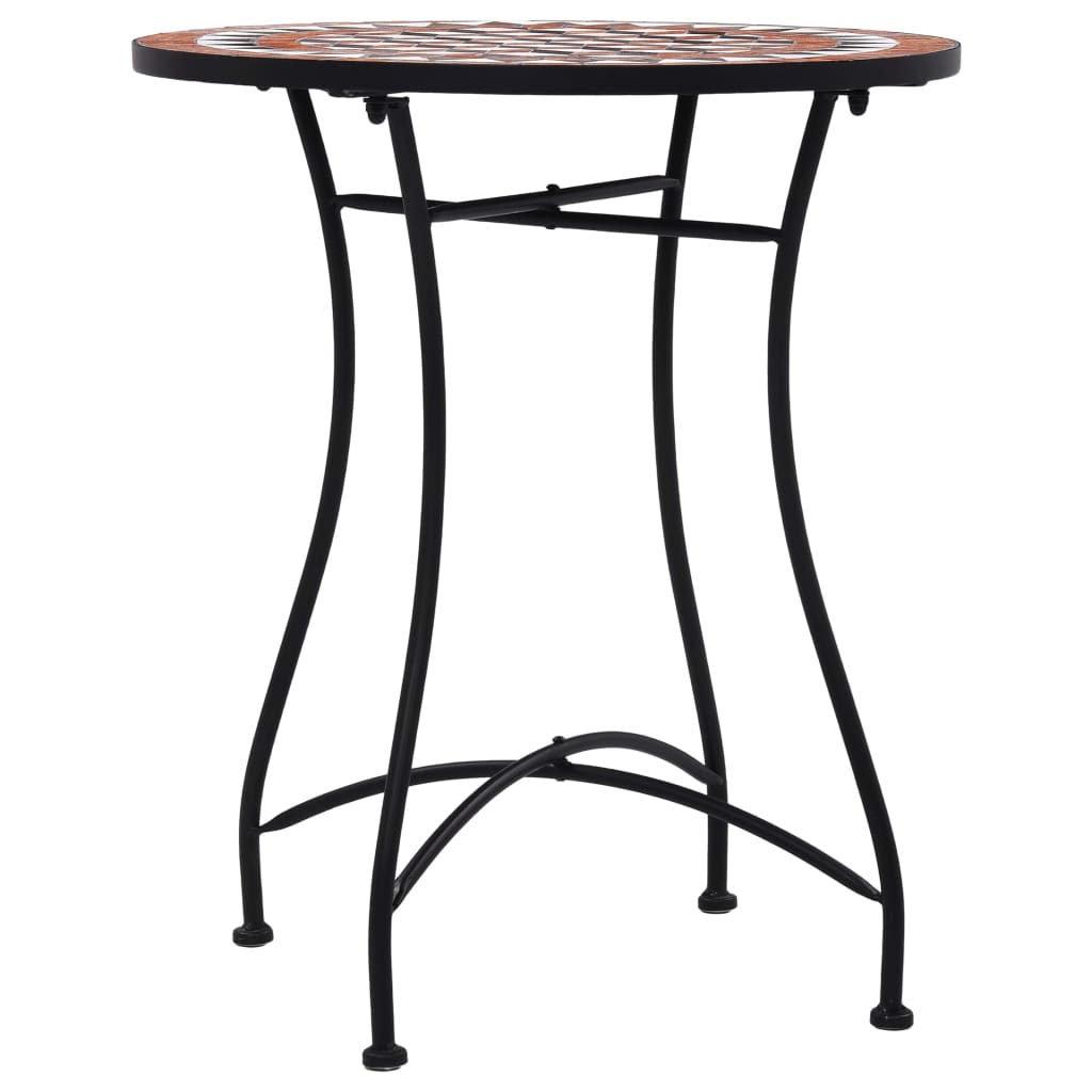 vidaXL Mosaic Bistro Table Brown 60cm Ceramic - 60 cm