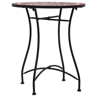vidaXL Mosaic Bistro Table Brown 60cm Ceramic - 60 cm