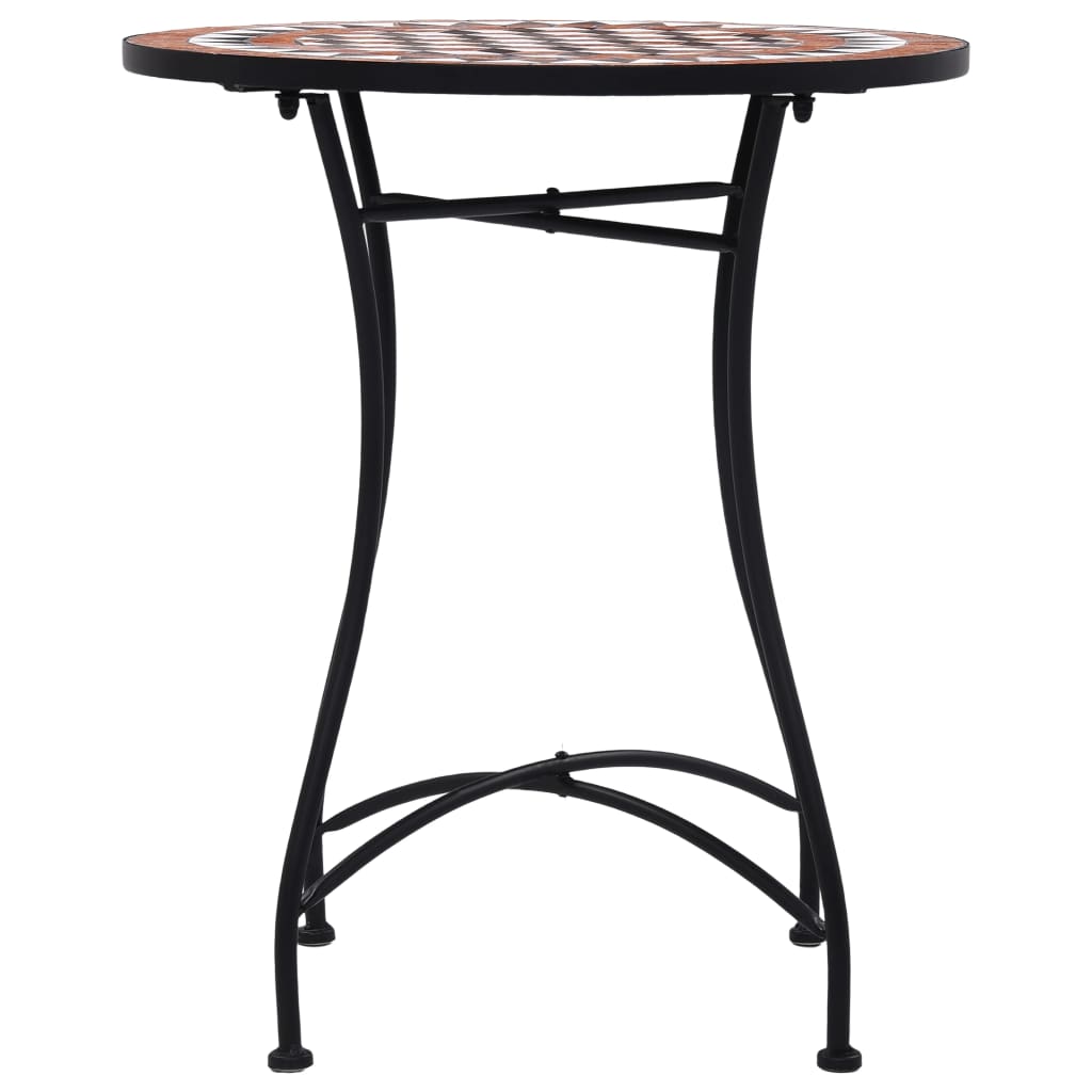 vidaXL Mosaic Bistro Table Brown 60cm Ceramic - 60 cm
