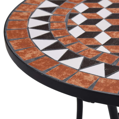 vidaXL Mosaic Bistro Table Brown 60cm Ceramic - 60 cm