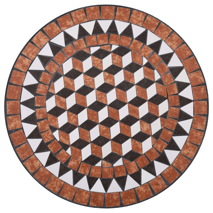 vidaXL Mosaic Bistro Table Brown 60cm Ceramic - 60 cm