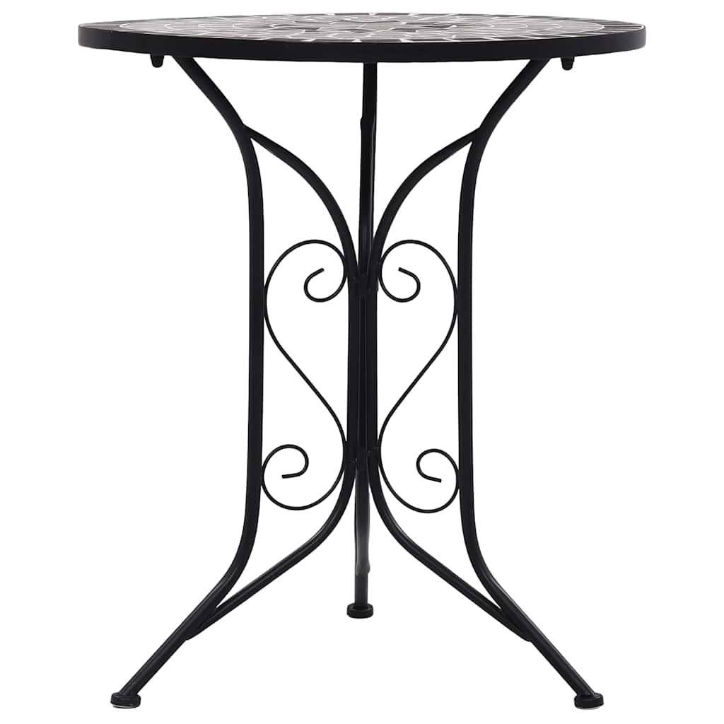 vidaXL Mosaic Bistro Table Grey 61cm Ceramic - 60 cm
