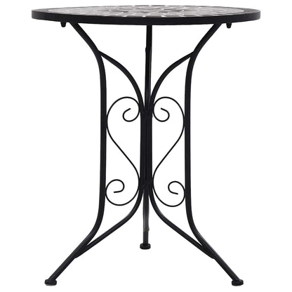 vidaXL Mosaic Bistro Table Grey 61cm Ceramic - 60 cm